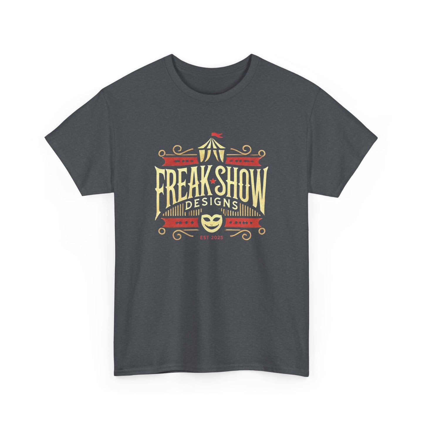 Freak Show Graphic Unisex Heavy Cotton Tee - Vintage Fair Design