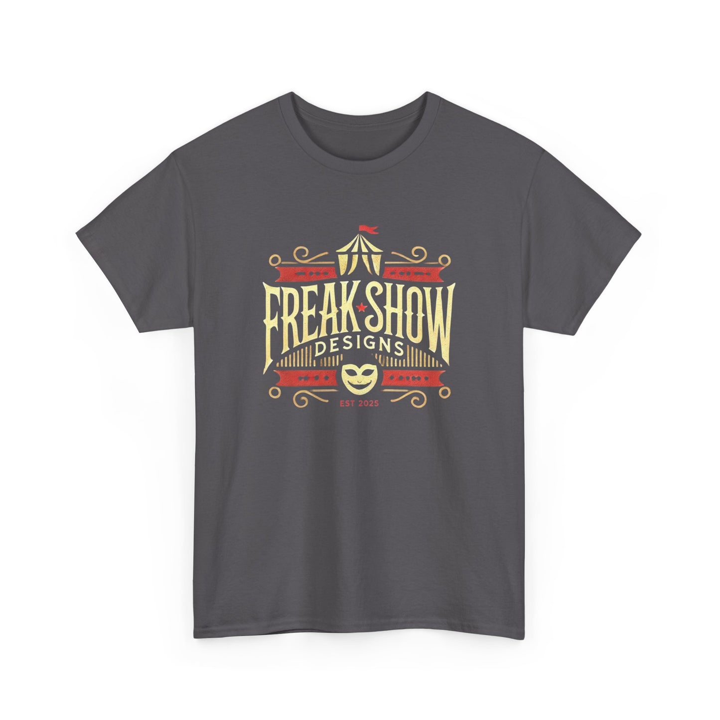 Freak Show Graphic Unisex Heavy Cotton Tee - Vintage Fair Design