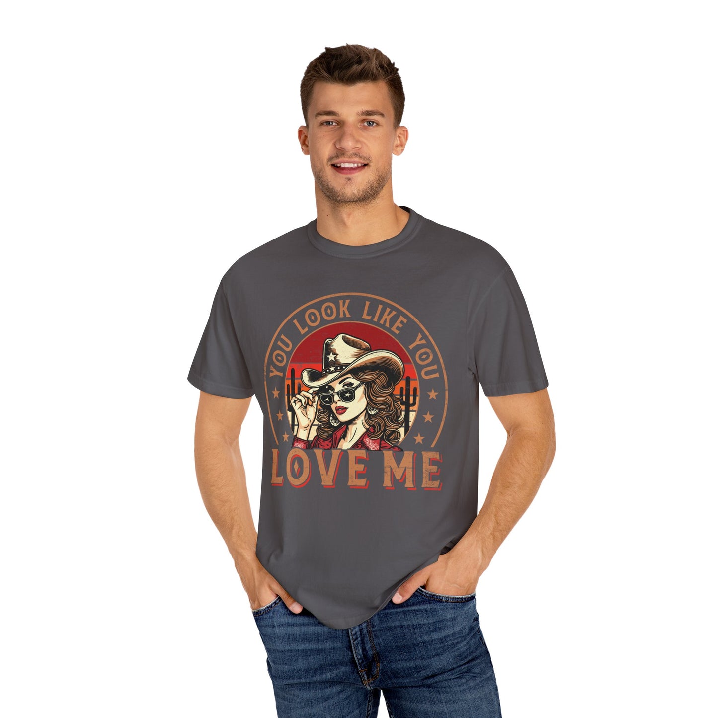 Vintage Look You Love Me T-shirt - Unisex Garment-Dyed Tee