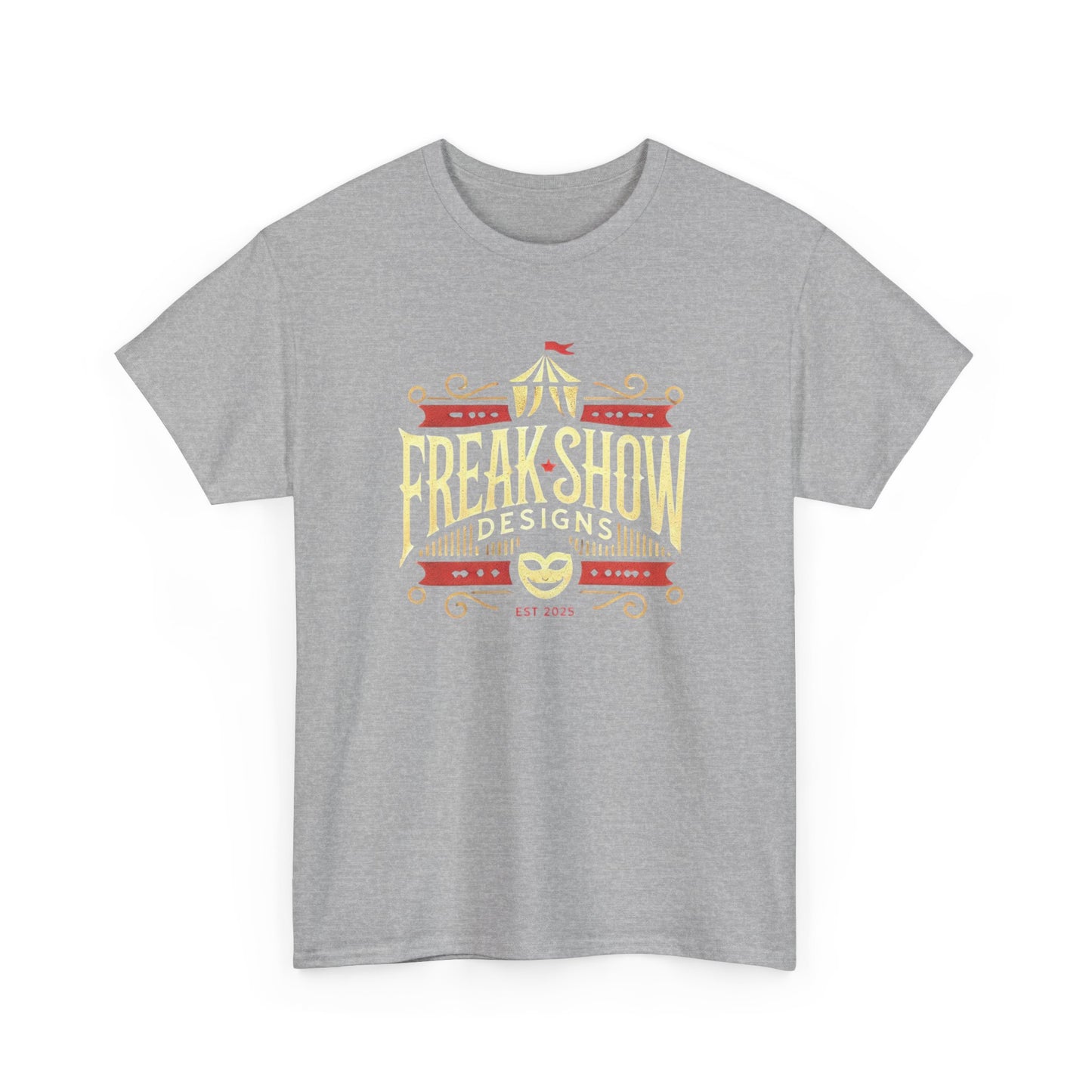 Freak Show Graphic Unisex Heavy Cotton Tee - Vintage Fair Design